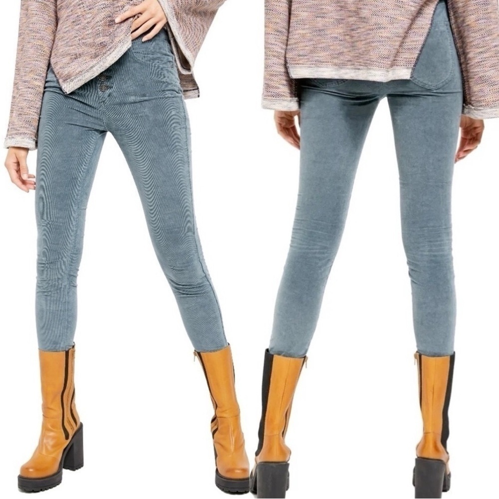 Wee the Free Corduroy Sun Chaser Blue Green Gray Pants - Picture 2 of 9
